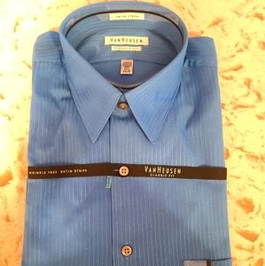 Men's China Blue Dress Shirt Classic Fit